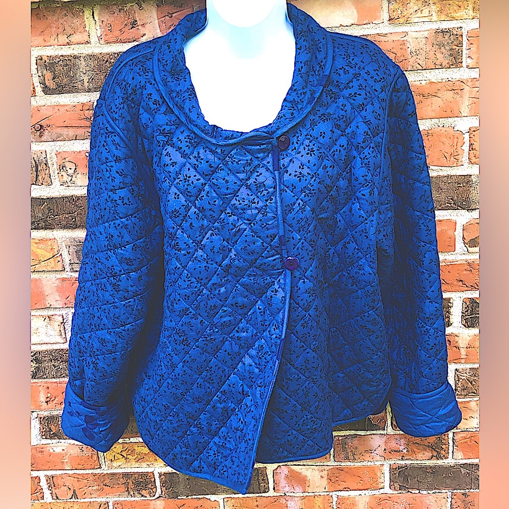 Putumayo Quilted Jacket Boho Folklore, Coordinated Lining. Woman’s Size Medium